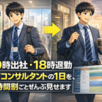 9時出社・18時退勤——ITコンサルタントの1日を、時間割ごとぜんぶ見せます