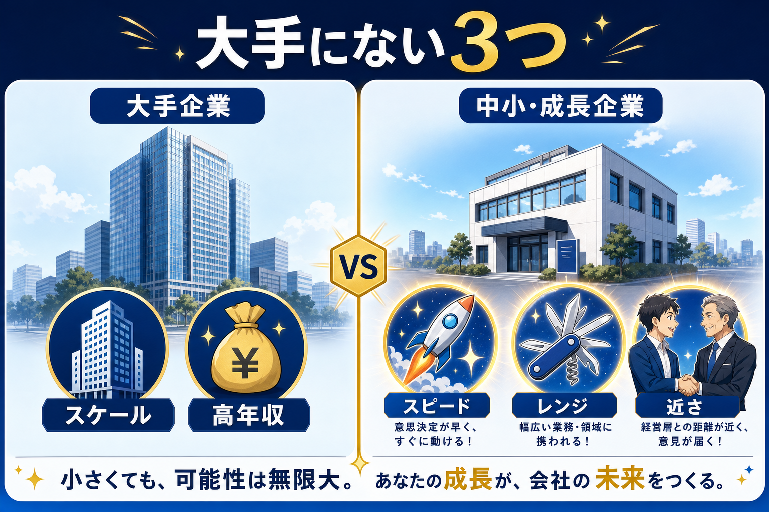 大手にない3つ