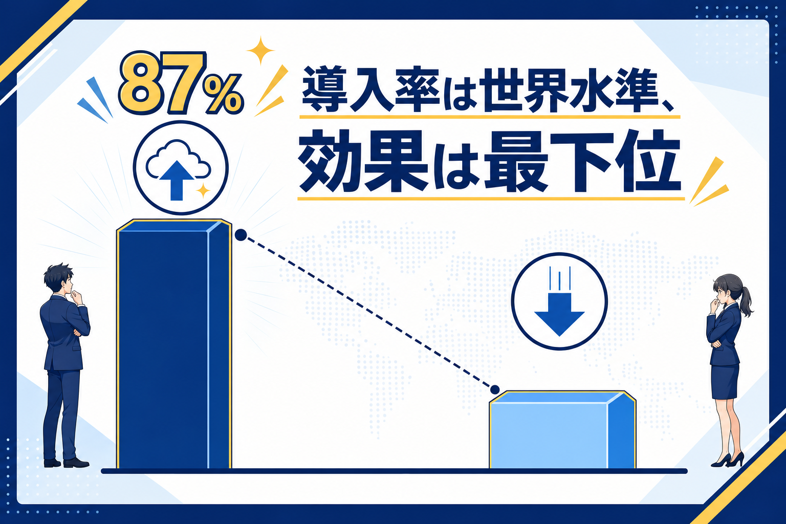 導入率は世界水準、効果は最下位