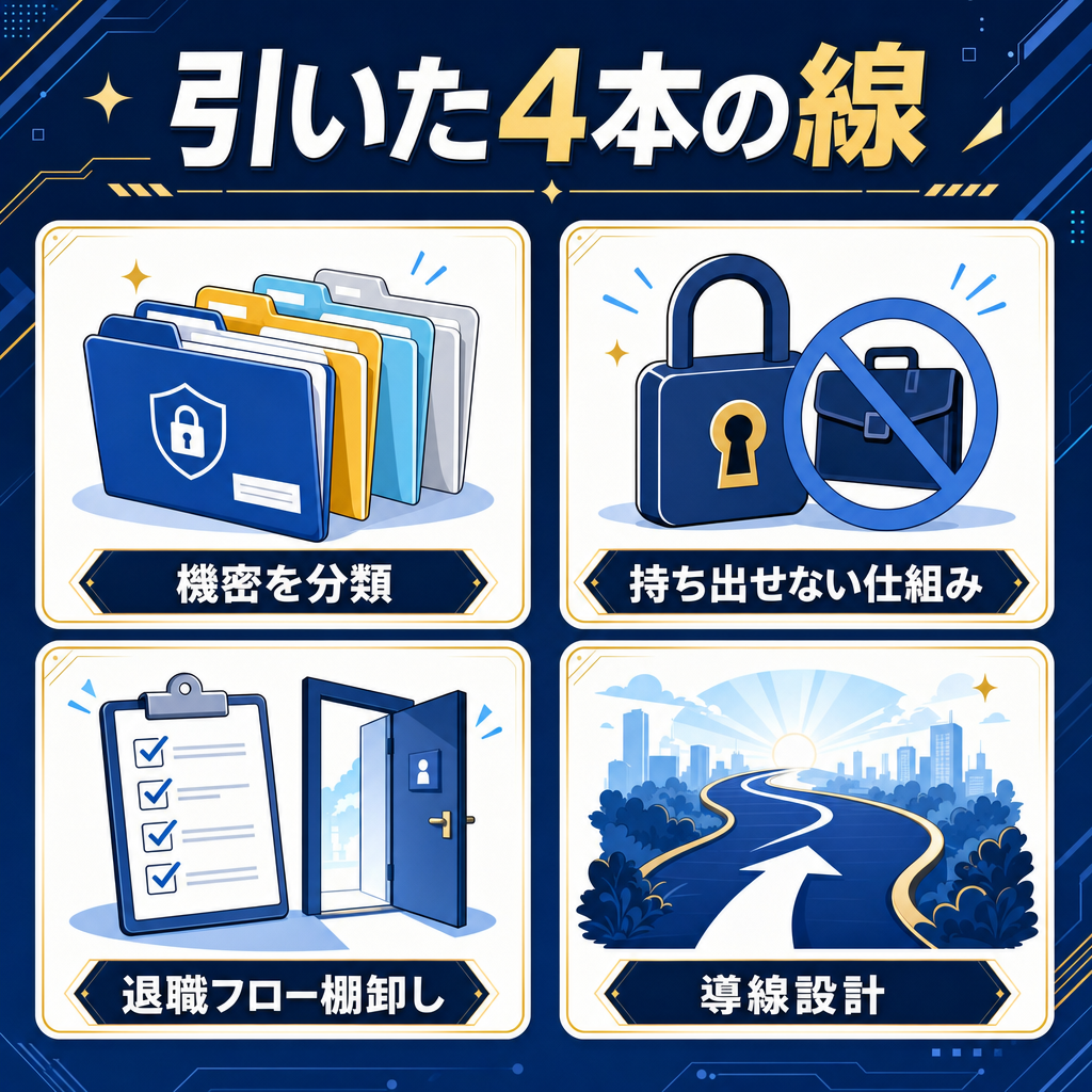 引いた4本の線