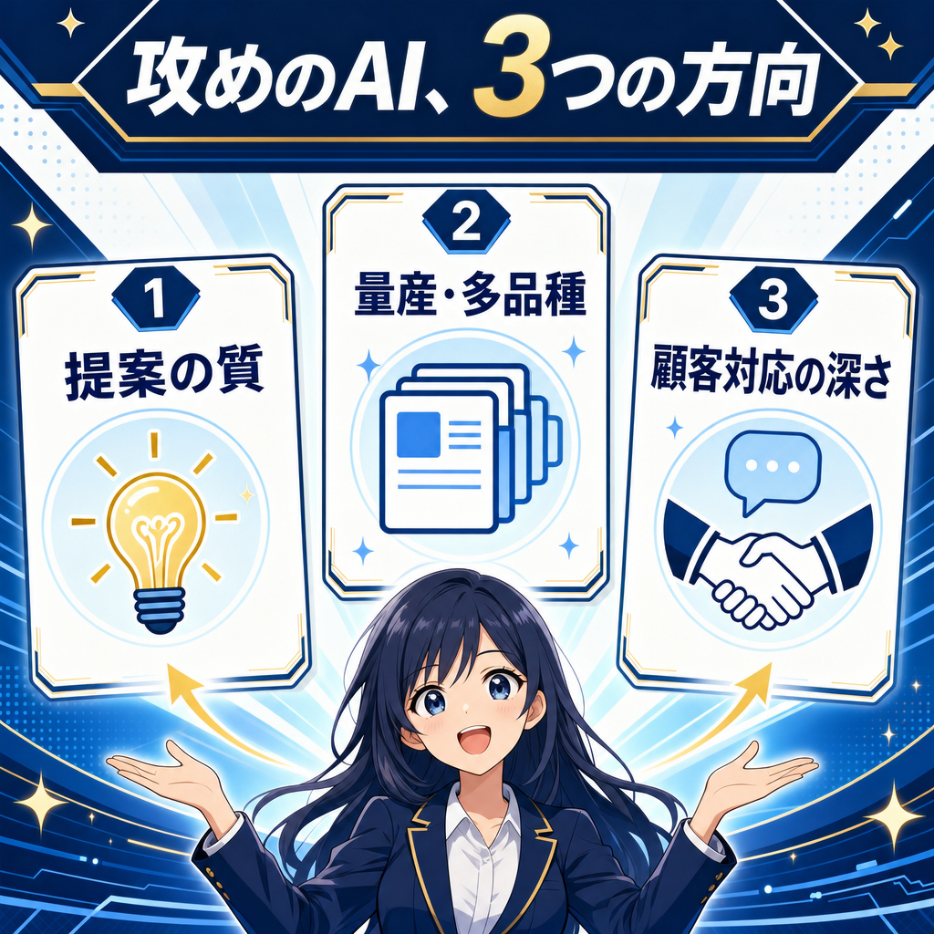 攻めのAI、3つの方向