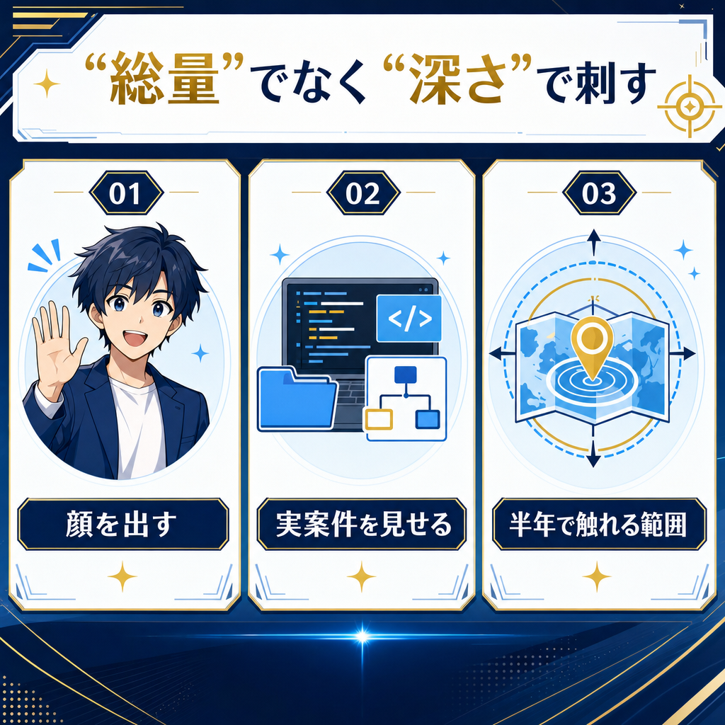 総量でなく、深さで刺す