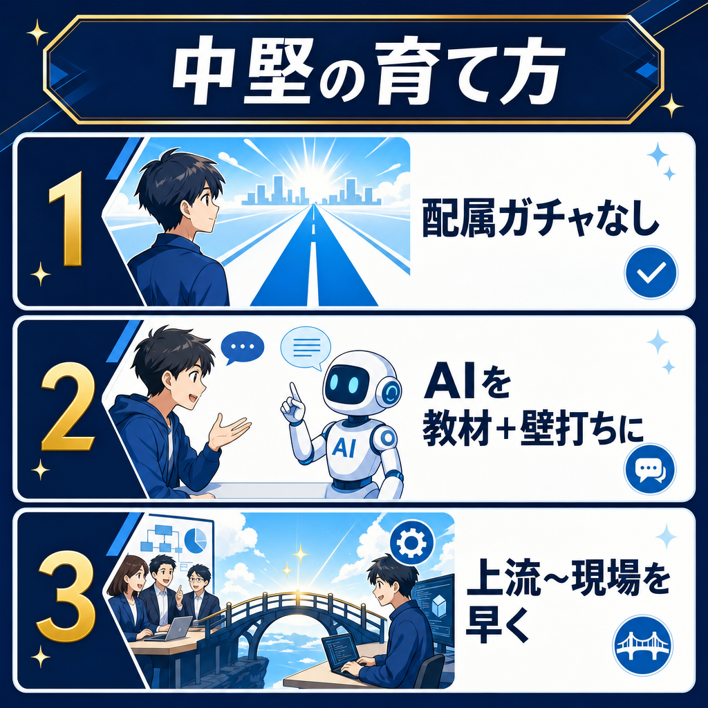 大手が閉じた入口を、中堅が引き受ける