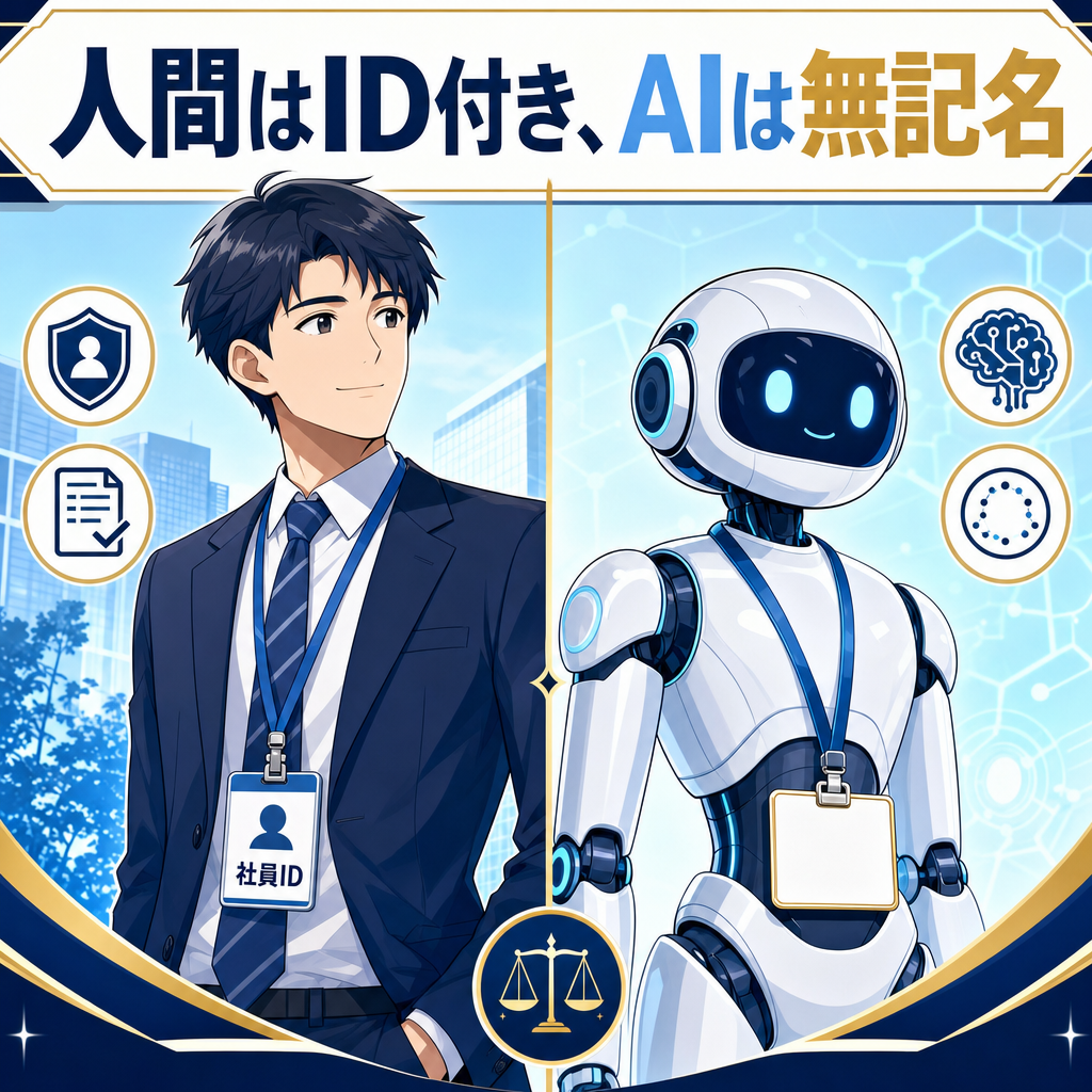 人間はID付き、AIは無記名