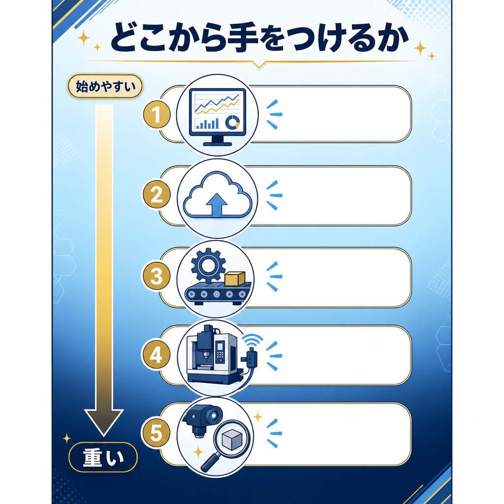 どこから手をつけるか