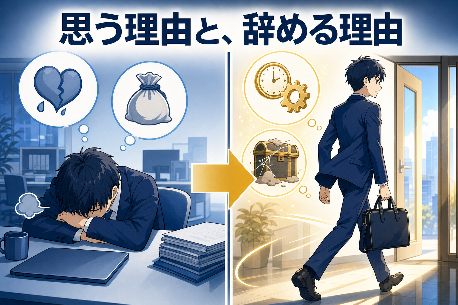 思う理由 &ne; 辞める理由