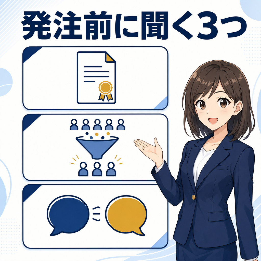 発注前に聞く3つのこと