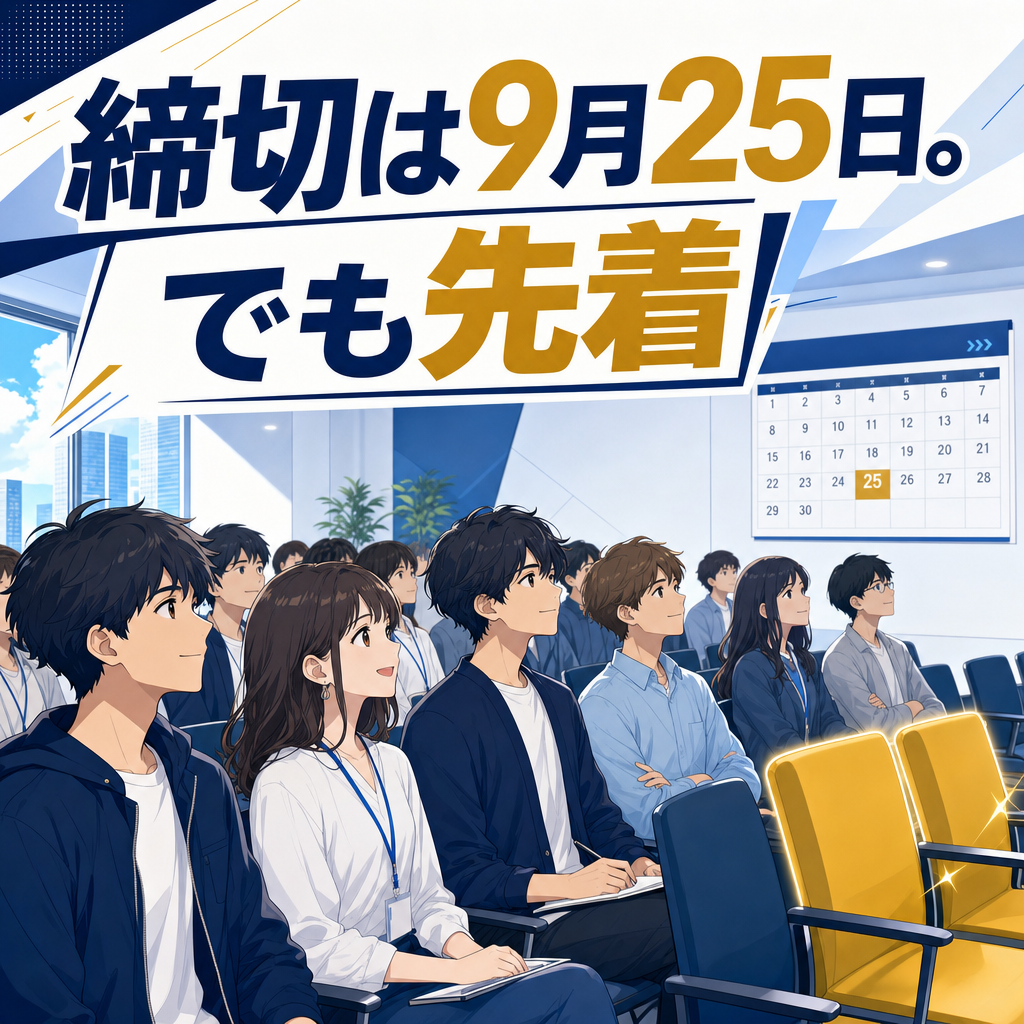 締切は9月25日。でも先着