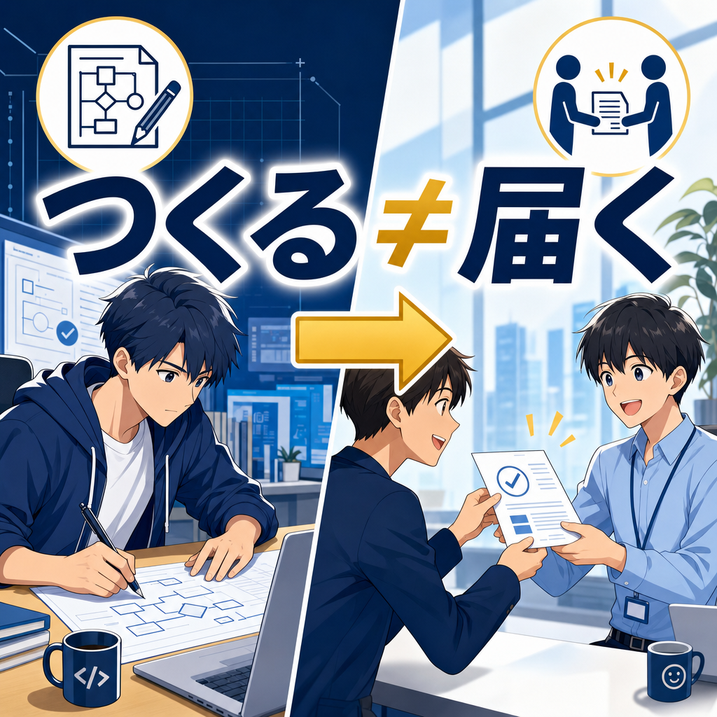 つくる &ne; 届く