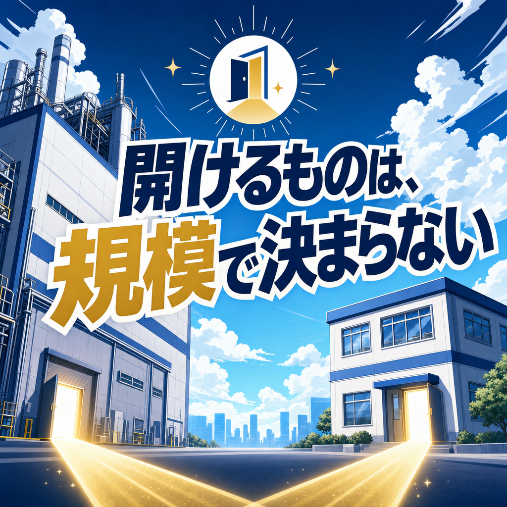 開けるものは、規模で決まらない