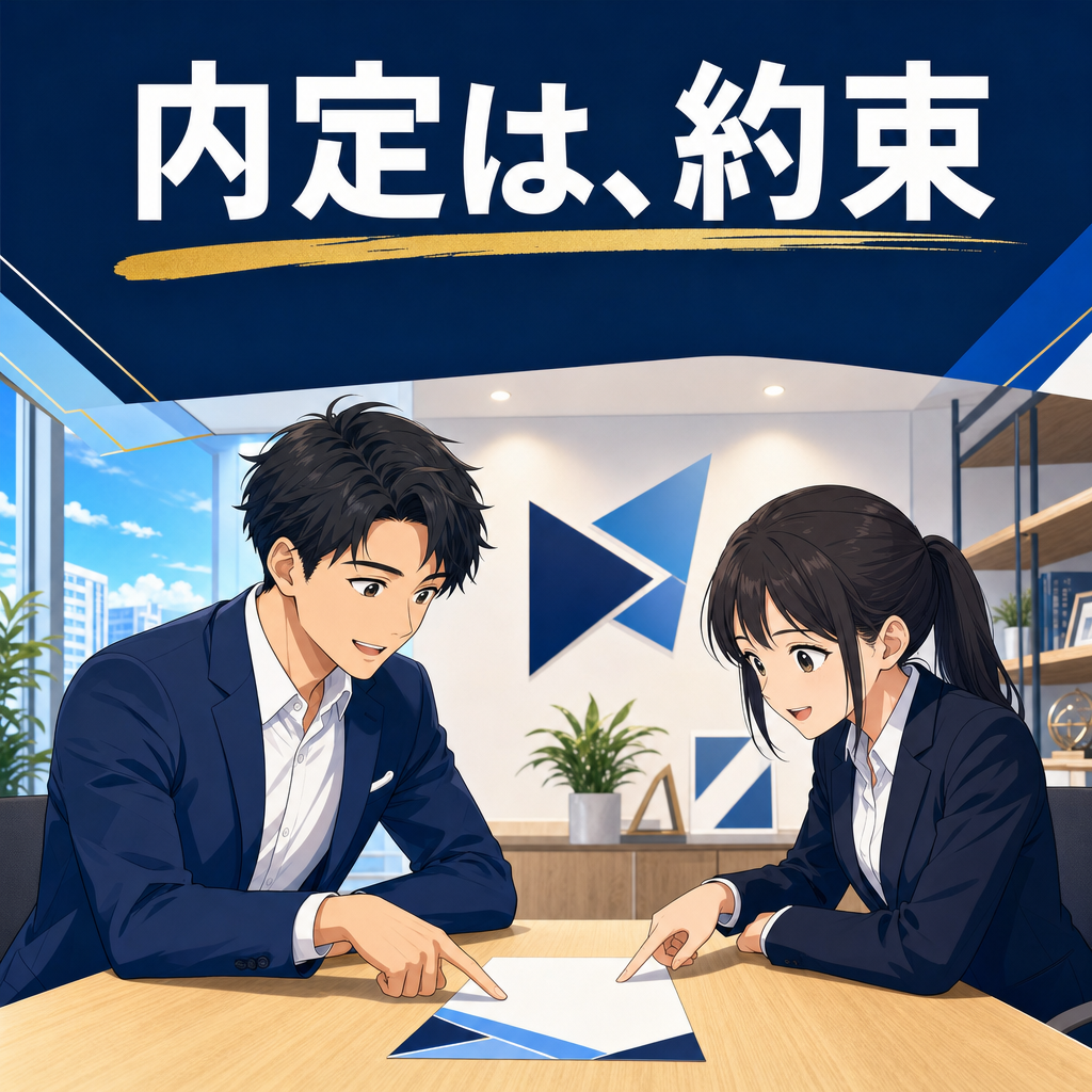 内定は、約束