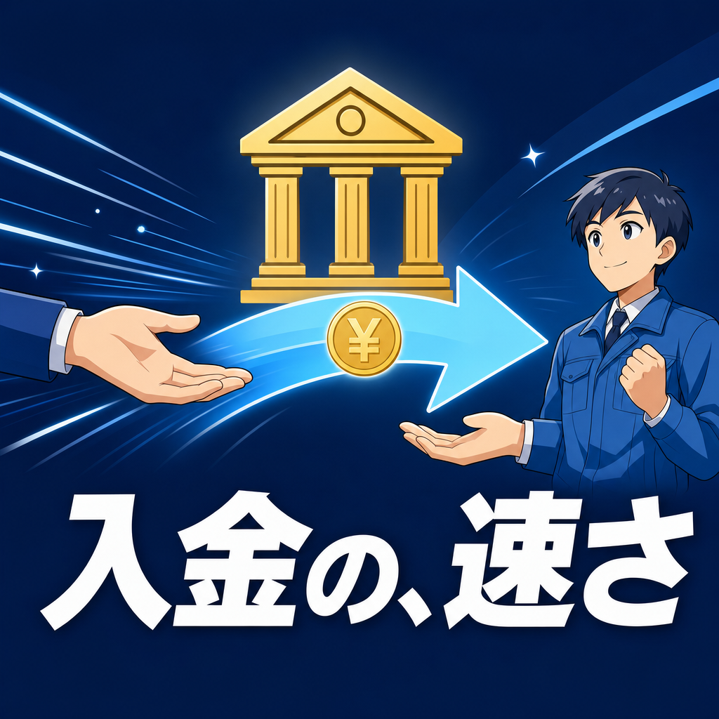 入金の、速さ