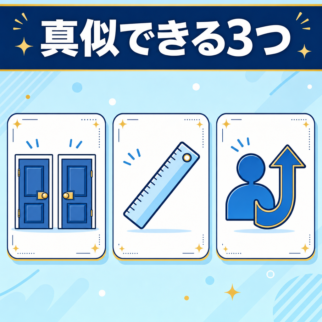 真似できる3つ