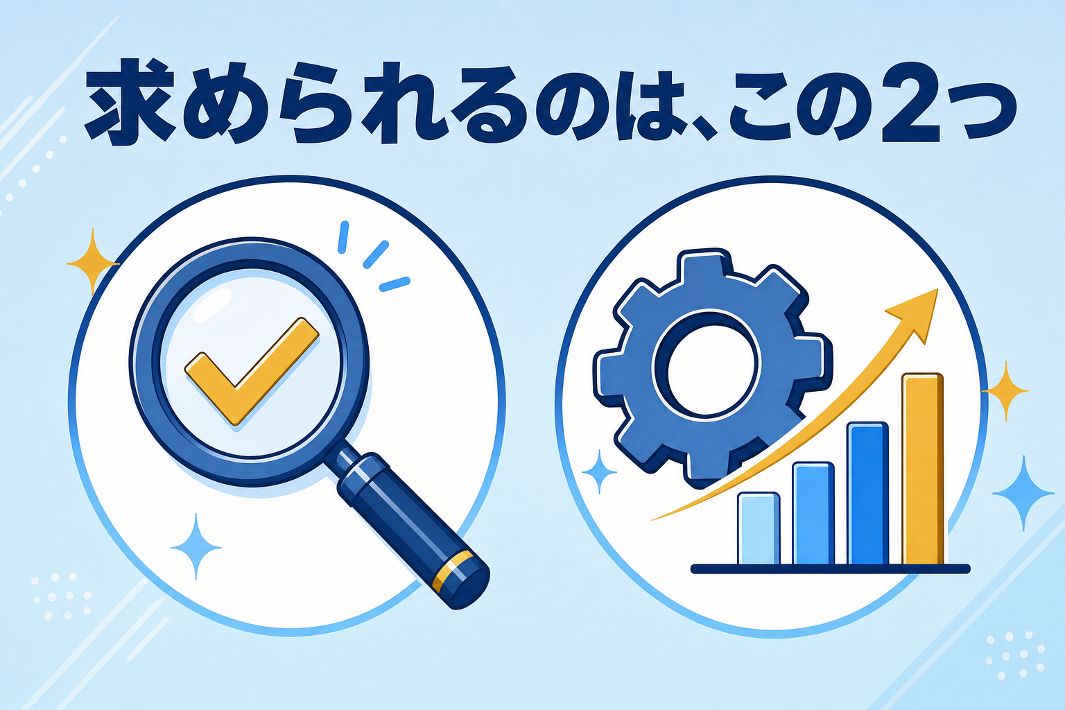 求められるのは、この2つ