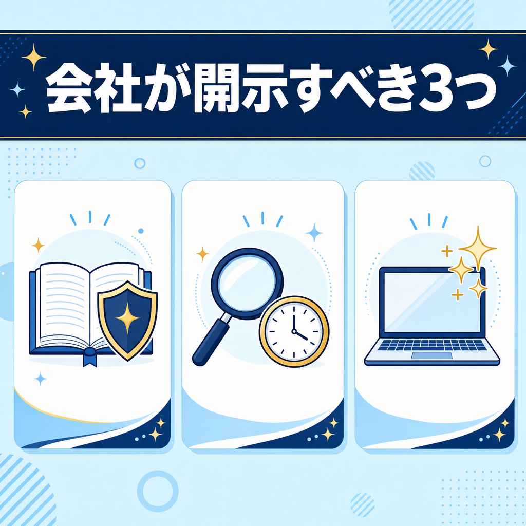 会社が開示すべき3つ