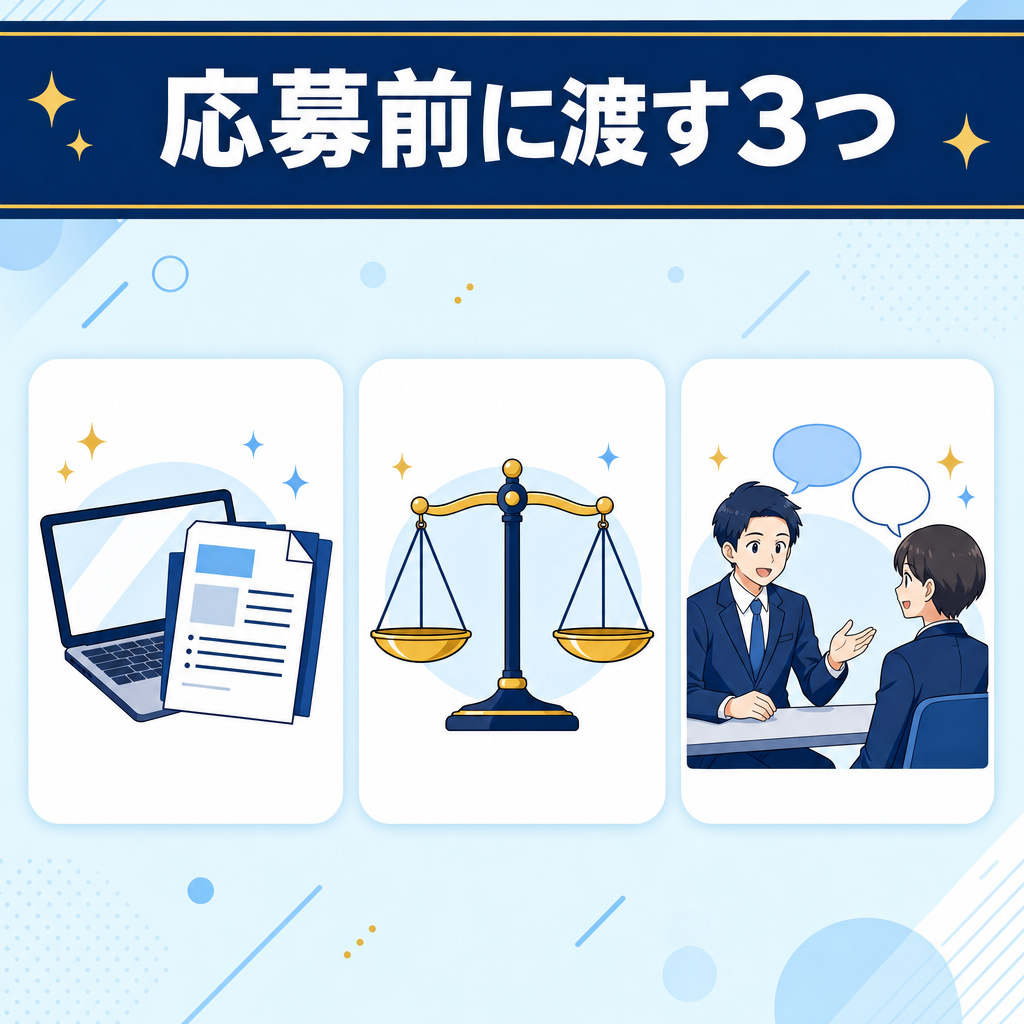 応募前に渡す3つの情報